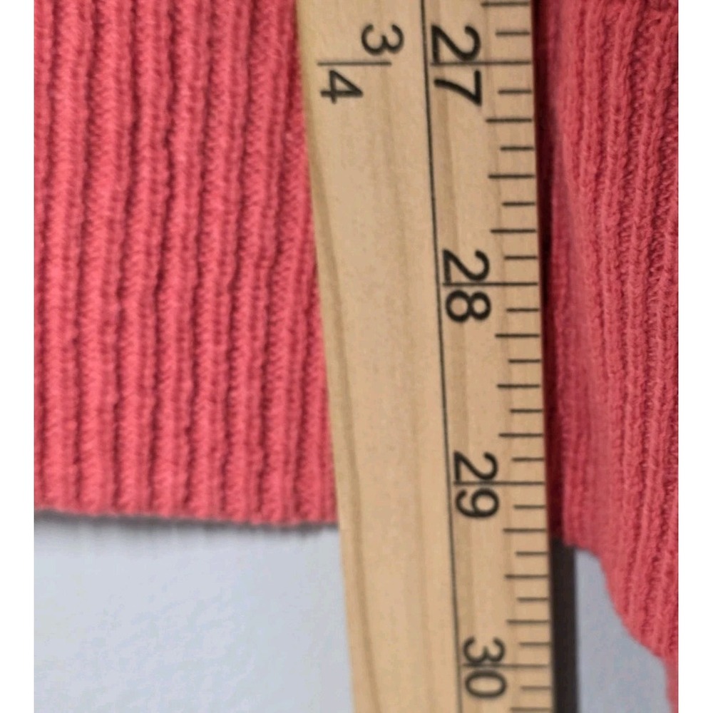 Candace Cameron Bure Cozy Relaxed Short Sleeve Sweater Coral Size 3X - Picture 7 of 8